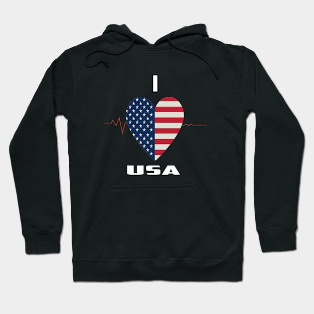 usa Hoodie by FUNEMPIRE